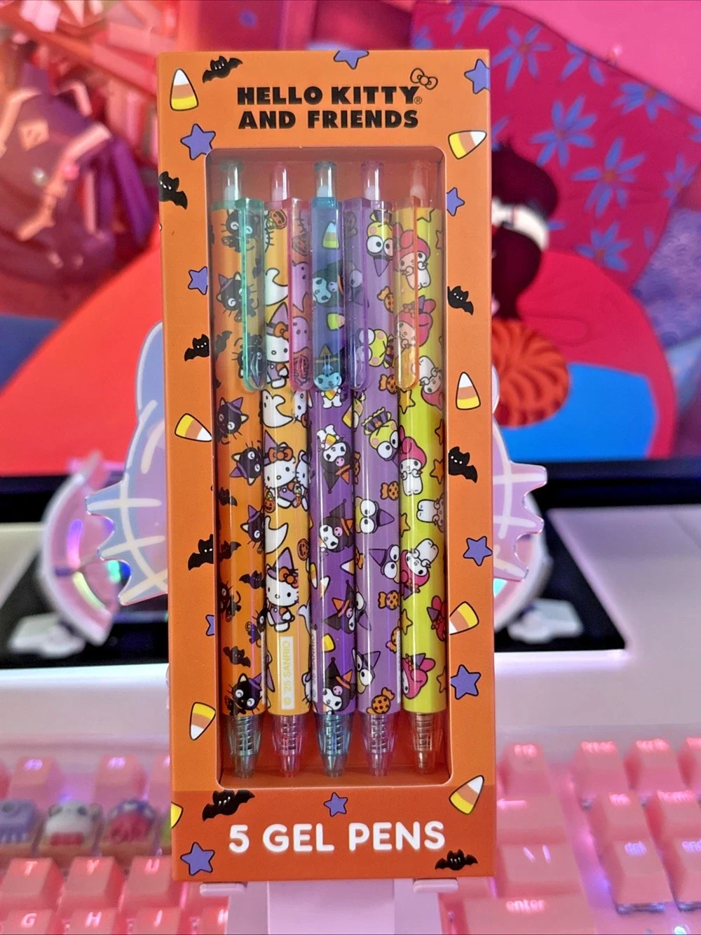 Hello Kitty & Friends Halloween Pens Set Chococat My Melody 2025 Sanrio 5 Gel